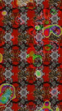 Kıvırcık, parlak örgü. Raster illüstrasyonu. Desen, çizim, çiçek sınırı. Çiçek çelengi. Güzel, parlak, pürüzsüz kumaş, tuval. Klasik eski arkaplan.