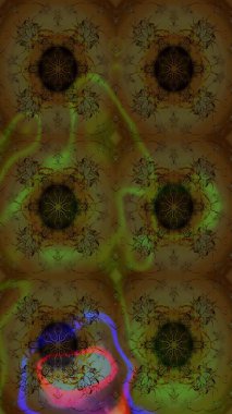 Patlayan çiçekler soyut olarak yerleştirilmiş. Raster deseni. Nazikçe, rengarenk bahar çiçekleri. Raster illüstrasyonu.