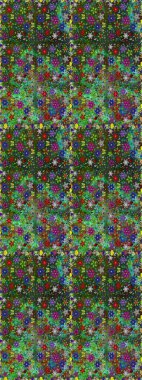 Renkli Bahar Temalı Kusursuz Arkaplan. Çiçek deseni. Raster kusursuz. Güzel kumaş deseni. Düz Çiçek Elementleri Tasarımı.