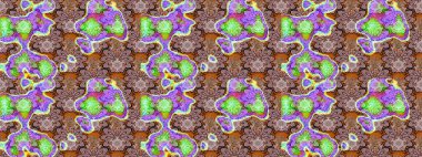 Raster stili kumaş deseni. Çiçekler suluboya çizim deseni.