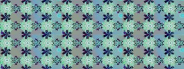 Raster illüstrasyonundaki çiçek desenli çizim. Mavi renkli çiçekler. Renkli Yaz Temalı eskiz kalıbı. Düz Çiçek Elementleri Tasarımı.