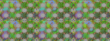 Küçük çiçekte hoş bir çiçek deseni var. Yeşil ve gri renkte parlak çiçekli, soyut, pürüzsüz desen. Çiçek elementli zarif raster dokusu..