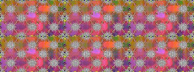 Raster illüstrasyonu. Gri ve pembe renkli çiçekler. Gri ve pembe renklerde çiçeksiz. Şatafatlı bahar bahçesi dokusu. Çiçek deseni.