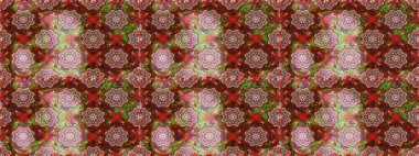 Çocuk stili. Düz Çiçek Elementleri Tasarımı. Çiçekli, kusursuz bir arkaplan. Renkli Bahar Teması Kusursuz Arkaplan.