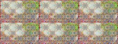 Renkli Bahar Temalı Kusursuz Arkaplan. Raster illüstrasyonunda kusursuz çiçek deseni. Düz Çiçek Elementleri Tasarımı. Süslü kumaş deseni.