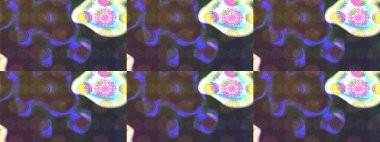 Raster illüstrasyonu. Suluboya, elle çizilmiş. Kahverengi yapraklı yabani çiçekler. Taslak arkaplan deseni.