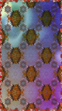 Amazing collage paradise style for floral design. Blossom lilies seamless background. Bright floral collage blossom flowers brown and gray.