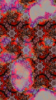 Düz Çiçek Elementleri Tasarımı. Raster illüstrasyonu. Renkli Bahar Teması eskiz kalıbı. Zarif Çiçekler Çiçek Renkli Suluboya.