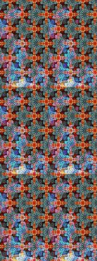 Anti-stres için soyut örnek sayfası. Renklerle. Raster illüstrasyonu.