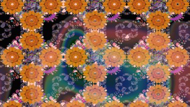 Çiçekleri, deniz kabukları, mandalaları ve suluboya efektleriyle donanma geçmişi. Eskiz modeli etnik tasarım. Yatak çarşafları, ceket, paket tasarımı, kumaş ve moda kavramları için tekstil baskısı.