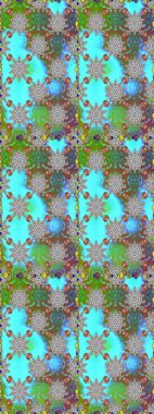 Eski usul. Miles Fleur, süslü püslü bir süs. Kusursuz bir geçmişi var. Tomurcukları papatya çiçekleri olan sevimli bir çiçek deseni. Kumaş, tekstil, duvar kağıdı baskısı için. Raster illüstrasyonu.