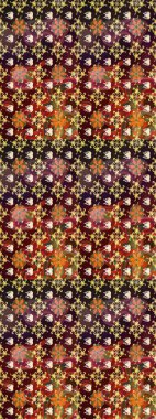 Çiçek rengi eskiz deseni. Raster çiçek izi. Klasik taslak çizimi.