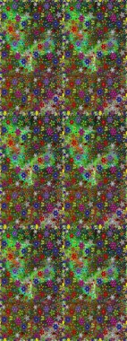 Çiçek desenleri yeşil ve kahverengi renklerde, el yapımı papatyalar, papatyalar. Tekrarlayan çiçek arkaplanı, zarif yeşil ve kahverengi çiçek duvar kağıdı.