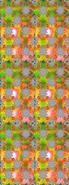 Çiçek desenli raster, gri ve turuncu çizgi grafik desenli soyut raster arkaplan. Modern stil dokusu.