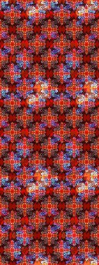 Renkli etnik çiçeklerle süslenmiş zarif bir eskiz şekli. Raster Çiçek İllüstrasyonu güzel tekstil..