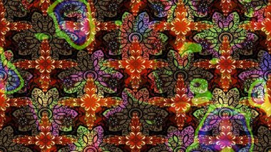 Raster Henna dövme stili. Tekstil, tebrik kartı, boyama kitabı, telefon kılıfı baskısı için kullanılabilir. Etnik Mandala süsü. Hint çiçekli desenli şal desenli..