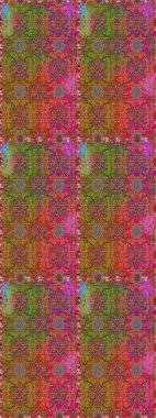 Moda baskıları için zarif bir şablon. Halk tarzı. Modern çiçek arkaplanı. Parlak renkli çiçekleri ve yeşil ve kahverengi yaprakları olan şaşırtıcı, pürüzsüz çiçek deseni..