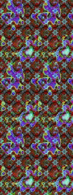 Raster Illustrasyon 'daki Çiçek Deseni' nin son moda çizimi. Renkli Yaz Temalı eskiz kalıbı. Düz Çiçek Elementleri Tasarımı. Güzel kumaş deseni.