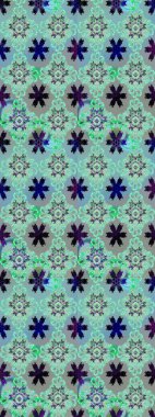 Çiçekleri, deniz kabukları, mandalaları ve suluboya efektleriyle donanma geçmişi. Yatak çarşafları, ceket, paket tasarımı, kumaş ve moda kavramları için tekstil baskısı. Çizim kalıbı etnik tasarım.