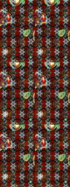 Halk tarzı. Moda baskıları için zarif bir şablon. Modern çiçek arkaplanı. Rengarenk çiçekleri ve yaprakları olan muhteşem bir çiçek deseni..