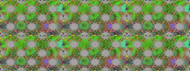 Güzel çiçek deseni. Renkli Bahar Temalı Kusursuz Arkaplan. Düz Çiçek Elementleri Tasarımı. Yeşil ve gri renkte çiçekler.