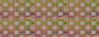 Kahverengi ve gri zarif küçük çiçekler ve kahverengi ve gri renkli komik böcekler, raster desen, illüstrasyon.