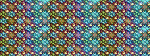 Raster illüstrasyonu. Mavi renklerde. Çiçekli güzel suluboya desen.