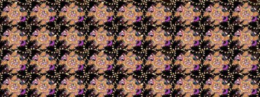 Küçük çiçekteki sevimli çiçek deseni. Raster illüstrasyonu. Güzel kumaş deseni. Güzel karalamalı çiçek deseni çiz..