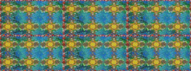 Mavi çiçekli kusursuz desen, suluboya çiçek deseni, sevimli çiçek, duvar kağıdı, kart ya da kumaş için fayanslı. Raster - stok.