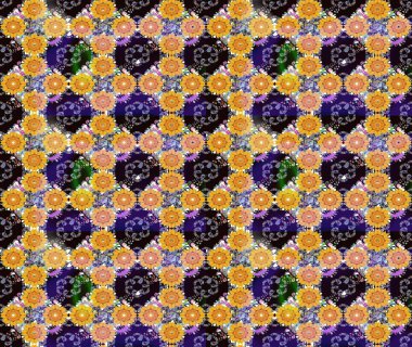 Raster suluboya çiçek deseni, narin çiçekler, sarı çiçekler, tebrik kartı şablonu. Raster Güzel kumaş deseni.