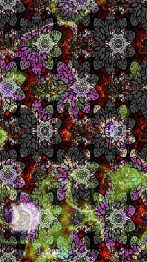 Siyah renkli çiçekler. Düz Çiçek Elementleri Tasarımı. Renkli Bahar Teması eskiz kalıbı. Sevimli çiçek raster deseni.