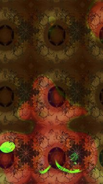 Kahverengi renkte manzaralı çiçek deseni. Sevgililer günü ve tebrik kartı konsepti için şık bir davetiye. Çiçek kompozisyonu, el boyası, hassas şablon. Üst görünüm, yumuşak biçim.