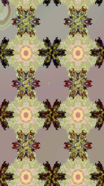 Raster düz çiçek çizim deseni. Gri renkli çiçekler. Tasarım hediye paketi, tebrik kartları, posterler ve afiş tasarımı.