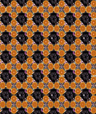 El çizimi. Raster illüstrasyonu. Çiçekler, dallar, bitkiler ve çiçekler. Güzel kumaş deseni.