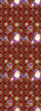 Çiçekli karalama şeklinde Raster çiçek deseni. Kahverengi, kırmızı ve bej renkli çiçekler. Yumuşak, bahar çiçekli arka plan.