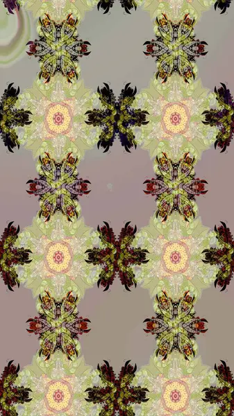 Raster düz çiçek çizim deseni. Gri renkli çiçekler. Tasarım hediye paketi, tebrik kartları, posterler ve afiş tasarımı.