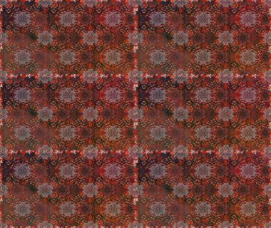 Hediye ambalaj kağıdı, tebrik kartları, posterler ve pankart tasarımı. Raster düz çiçekleri pürüzsüz desen. Kahverengi ve gri renkte çiçekler.