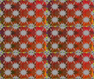 Kahverengi ve gri renkte yaprakları olan yabani çiçekler. Suluboya, elle çizilmiş. Kusursuz bir arka plan modeli. Raster illüstrasyonu.