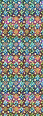 Düz Çiçek Elementleri Tasarımı. Renkli Yaz Temalı eskiz kalıbı. Mavi renkli çiçekler. Raster illüstrasyonunda çiçek deseni çizimi.