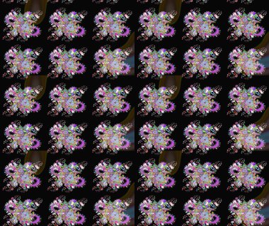 Tatil havası. Raster dikişsiz şirin çiçek deseni. Nazik romantik baskı. Bahar mevsimi.