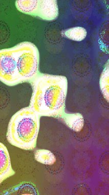 Düz Çiçek Elementleri Tasarımı. Renkli Bahar Teması eskiz kalıbı. Raster illüstrasyonundaki çiçek desenli çizim. Süslü kumaş deseni.