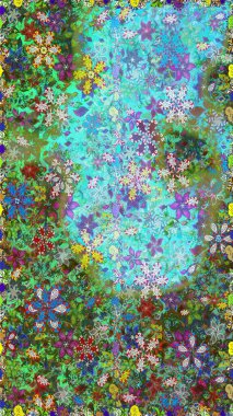 Raster güzel kumaş deseni. Soyut zerafet çiçek arka plan ile seamless modeli.