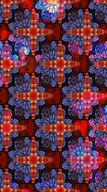 Raster illüstrasyonu. Çiçeğin suluboya çizimlerinin mükemmel deseni. Moda baskısı. Suluboya çizim kalıbı. Eski model. Dekorasyon ve tasarım için güzel desen.