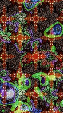 Raster stili kumaş deseni. Çiçekler suluboya çizim deseni.