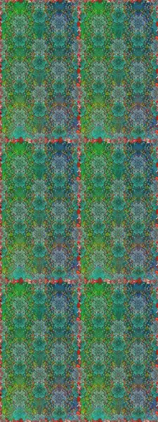 Kusursuz bir arka plan modeli. Çiçekler yeşil ve maviye. Suluboya, elle çizilmiş. Raster stoku.