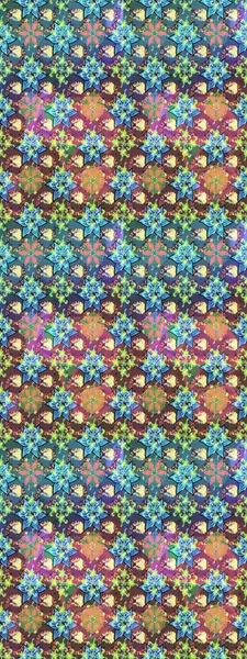 Düz Çiçek Elementleri Tasarımı. Renkli Yaz Temalı eskiz kalıbı. Mavi renkli çiçekler. Raster illüstrasyonunda çiçek deseni çizimi.