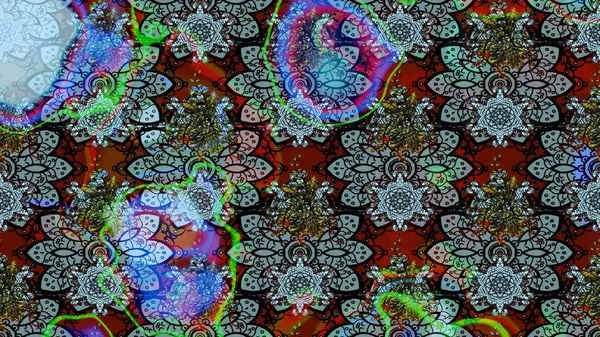 Mavi renkte manzaralı çiçek deseni. Sevgililer günü ve tebrik kartı konsepti için şık bir davetiye. Üst manzara, yumuşak stil. Çiçek kompozisyonu, el boyası, hassas şablon..