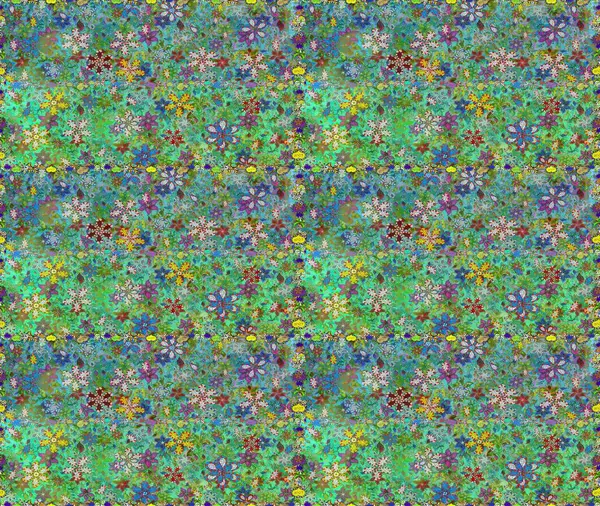 Modern çiçek arkaplanı. Halk tarzı. Moda baskıları için zarif bir şablon. Parlak renkli çiçekleri ve yeşil ve mavi renkli yaprakları olan şaşırtıcı, pürüzsüz çiçek deseni..