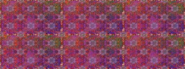 Raster deseni. Yumuşak, yaz çiçekleri mor ve kahverengi renklerde. Küçük çiçekteki sevimli çiçek deseni. Raster illüstrasyonu.