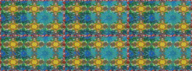 Raster illüstrasyonu. Mavi renkli çiçekler. Kusursuz çiçek deseni duvar kağıdı için kullanılabilir.